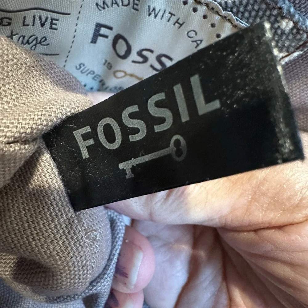 Fossil Leather Long Live Vintage Backpack Bag w Wallet‎ Charms Brown Buckle Rare
